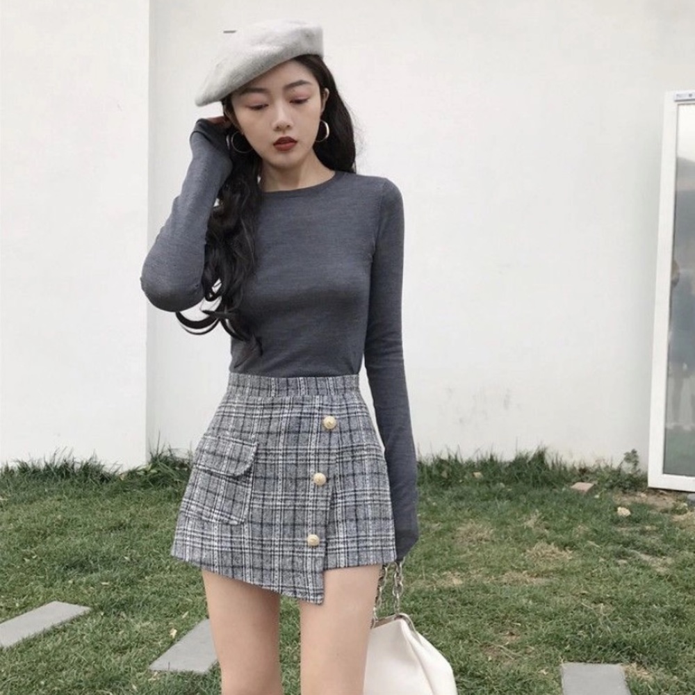Plaid Mini Skort